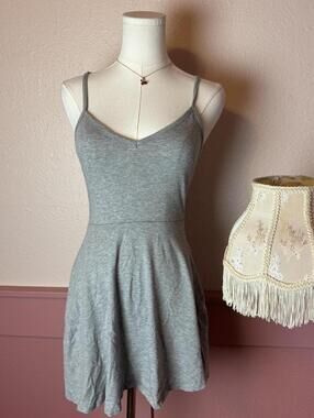 babydoll mini summer dress forever 21 grey sz small